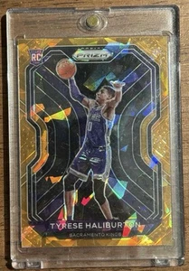 2020-21 Panini Prizm Tyrese Haliburton Orange Ice Kings Rookie - Picture 1 of 2