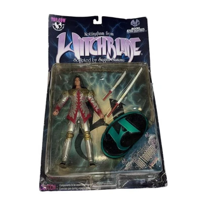 Vintage 1998 Witchblade Silver Nottingham Action Figure Toy Moore Top Cow MOC - Image 1 of 4