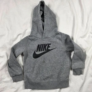 Nike Pullover Hoodie Youth 2T Gray Sweatshirt Logo Casual Outdoors Winter Warm - Picture 1 of 4