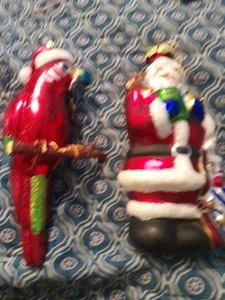 2 Vintage Hand Blown Mercury Glass Unmarked Christmas Ornaments - Picture 1 of 15