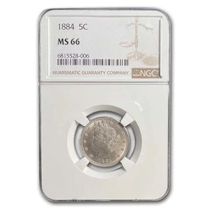 1884 Liberty Head V Nickel MS-66 NGC - Picture 1 of 3