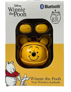 Disney Winnie The Pooh True Wireless Earbuds Bluetooth Flip The Faces USB Type C - Picture 1 of 5