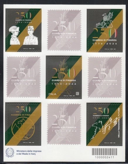 ITALY 250th Anniversary Institution of Financial Police Corps MNH stamp - Image 1 of 1