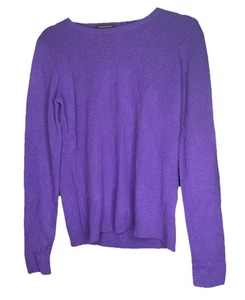 Suéter Bloomingdale's Cuello Redondo Cachemira Púrpura Talla Grande Botón Hombro - Imagen 1 de 8