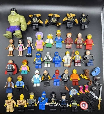 35+ Lego Minifigures Assorted - Marvel, DC, Simpsons & Accessories! - Image 1 of 4