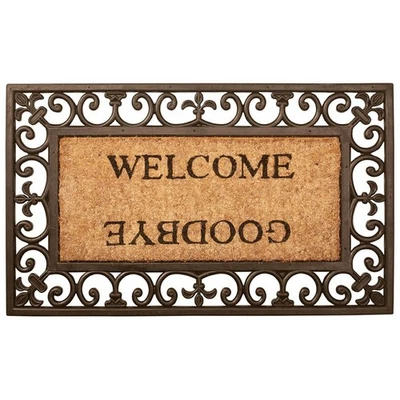 Bodenmatte Kokosmatte 75x45 cm Ornamente Antirutsch Schmutzfangmatte Türvorleger - Bild 1 von 2