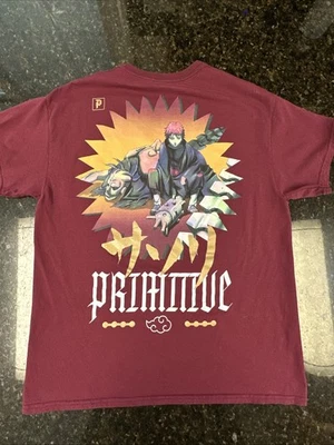 Primitive Naruto Shippuden Sasori Graphic T Shirt Men's Large Maroon/Red - Image 1 of 4