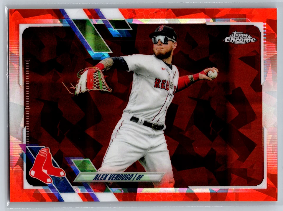 Alex Verdugo 2021 Topps Chrome Sapphire Edition Orange Refractor /25 #214 - Image 1 of 2