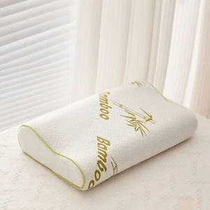 Bamboo Memory Foam Pillow Neck Back Head Support Premium Luxury Soft Bed Pillows - Picture 1 of 5