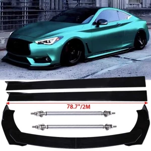Front Bumper Lip Spoiler Splitter/Side Skirt/Strut Rods For Infiniti G25 G35 G37 - Picture 1 of 14