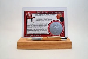 Pen Made From Chicago Bulls' Chicago Stadium Wooden Stadium Seats - Picture 1 of 8