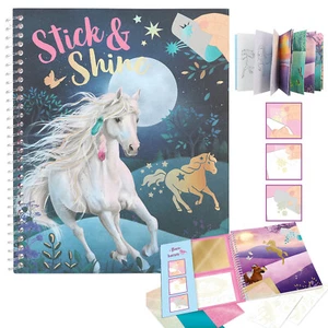 Miss Melody Malbuch Stick & Shine / malen Sticker Glitzer Pferde Bastelbuch NEU - Bild 1 von 5