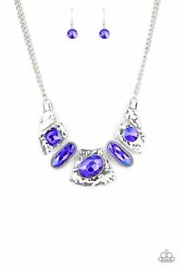 New in Package Paparazzi Futuristic Fashionista Blue Necklace w/ earrings set &