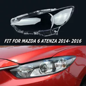 Left Headlight Lens Headlamp Shell Transparent Cover For Mazda 6 Atenza 14-16 - Picture 1 of 7