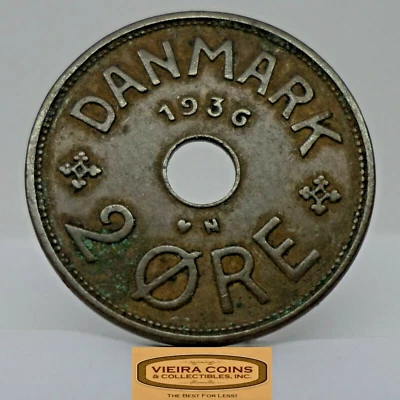 1936 Denmark 2 Ore -  #C23922NQ - Image 1 of 2
