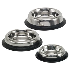 Nobby Edelstahlnapf Royal flach rutschfest 15,5 cm 250 ml für Hunde - Bild 1 von 1