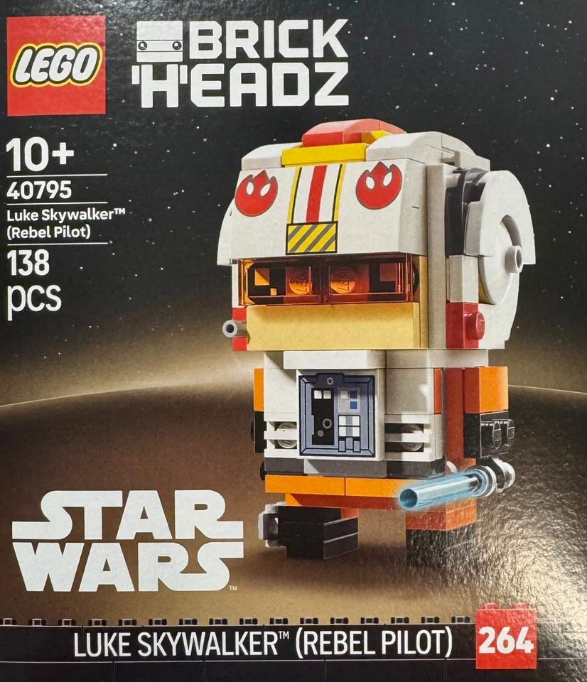 LEGO® 40795 • BrickHeadz • Luke Skywalker™ (Rebel Pilot) 264 • Star Wars • NEU