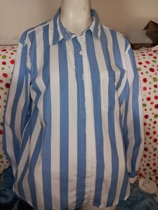 Camisa Pepe Jeans London Damas Rayas Manga Larga Botón Delantero - Imagen 1 de 4