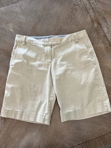 J CREW Beige shorts City Fit Size 8 Waist 34”, Inseam 10” 97% Cotton 3% Spandex - Picture 1 of 5