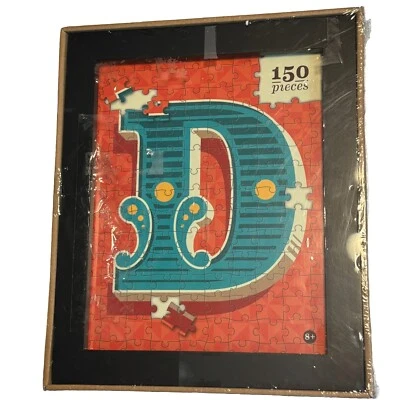 Quebra-cabeça inicial Ridley’s Letter “D” com moldura 8” X 10” arte de parede 150 peças. - Imagem 1 de 4