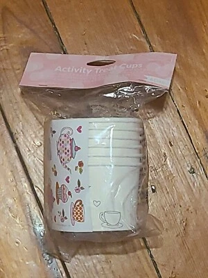 Xícaras de guloseimas padrão White & Tea Party 6 peças fl oz. Novo!!! - Imagem 1 de 4