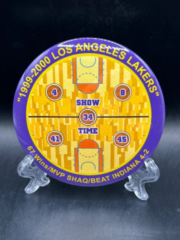 Los Angeles Lakers magnet-w/stand-1999-2000 Collectable-Kobe Bryant & Shaq Cover