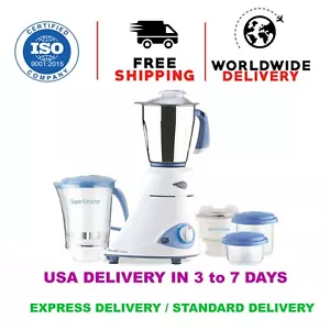 Preethi Blue Leaf 110 V 550 Watt Mixer Grinder FOR USA AND CANADA ONLY - Picture 1 of 13