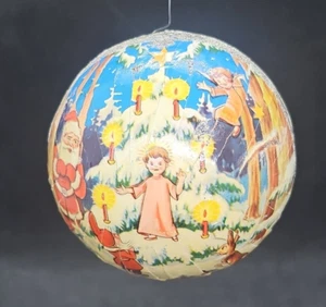 Vtg 1950's Kurt Adler German Paper Mache Angel Christmas Ornament/Candy Ball - Picture 1 of 13