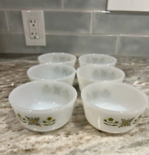 Vintage Anchoring Hocking Fire King Custard Dishes Meadow Green 434 Set Of  6