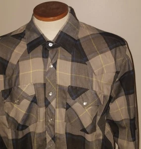 Young Bloods Men's XL Western Pearl Snap Shirt Striped Long Sleeve Rockabilly - Picture 1 of 6