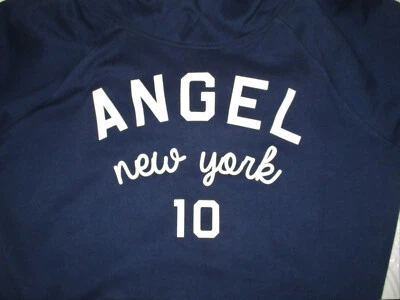 Victoria's Secret Hoodie Sz. S Blue Sweatshirt Funnel Neck "ANGEL NEW YORK" NWT - Image 1 of 4
