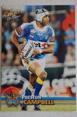NRL Rugby League Select Champions In Action Titans Trade Card Preston Campbell - image 1 of 4