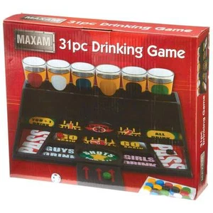 Glücksspiel Trinkspiel 31 teiliges Set Maxam™ Partyspiele für Erwachsene Neu - Bild 1 von 2