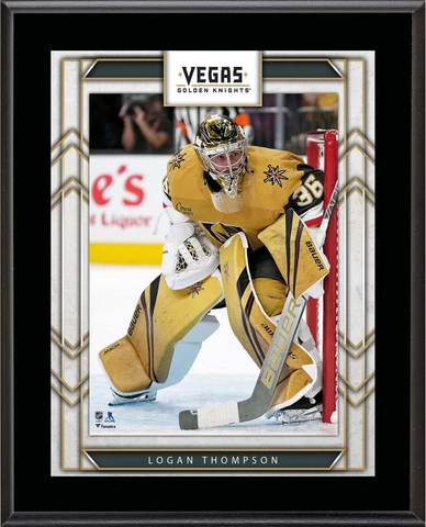 Logan Thompson Vegas Golden Knights 10.5" x 13" Sublimated Player Plaque Cover