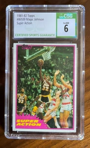 1981 Topps Magic Johnson West #109 CSG 6 EX-MT Los Angeles Lakers - Picture 1 of 2