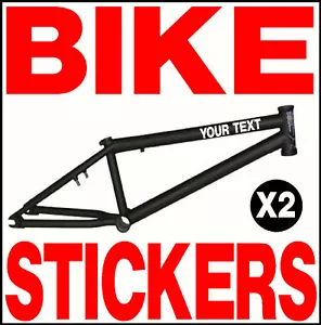 2 X CUSTOM BIKE STICKERS BMX MOUNTAIN DOWNHILL RACE !! - Picture 1 of 5