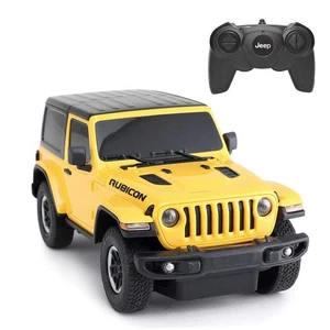 1 24 Scale Yellow Jeep Wrangler JL RC Car Remote Control Toy for Kids and Adults - Picture 1 of 9