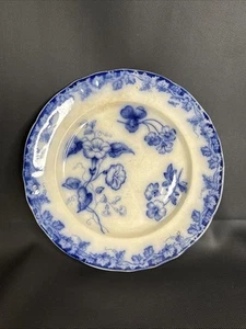Antique 1860 J & M.P.B & Co Vine Border Plate Dish Platter Porcelain Blue Flow - Picture 1 of 15