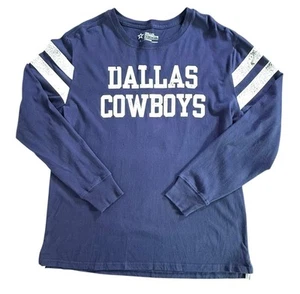 Dallas Cowboys Authentic #21 Ezekiel Elliott LS T-Shirt Dark Navy Size Large - Picture 1 of 8