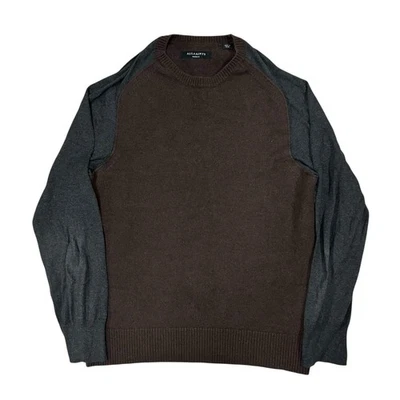 Suéter All Saints Para Hombre Mediano Lana de Cordero Mythe Crew Bloques de Color Pullover Foto 1 de 4