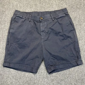 Bear Bottom Shorts Mens Large Elastic Waist Chino Khaki 7'' Inseam Blue Prep - Picture 1 of 8