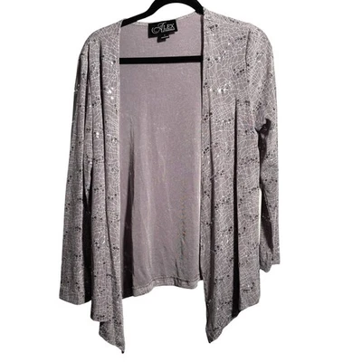 NUEVO CON ETIQUETAS Chaqueta Alex Evenings Dove Lentejuelas Gris Twinset *Cárdigan Solo Talla S Glam Foto 1 de 4