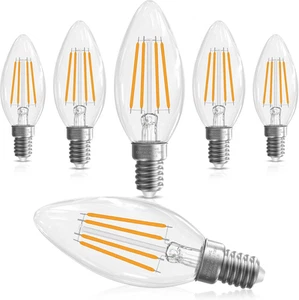 40 Watt Candelabra Light Bulbs, Chandelier Light Bulbs Dimmable E12 LED Bulb, B1 - Picture 1 of 12