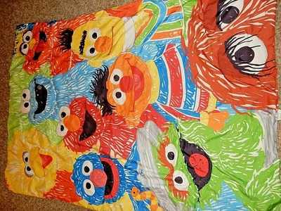 5A Disney SESAME STREET Toddler bed Comforter Blanket (Microfiber) Vintage - Image 1 of 4