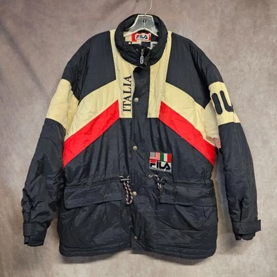 Vintage 90's Fila Italia International Colorblock Sports Winter Ski Jacket Men L - Image 1 of 4