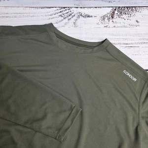 Camisa Condor Para Hombres Grande Verde Ejército Manga Larga Capa Base Poliéster Carbón - Imagen 1 de 8