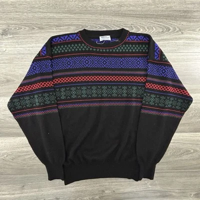 Suéter de esquí retro vintage años 80 Meister de lana acrílico para hombre grande cuello redondo Foto 1 de 4