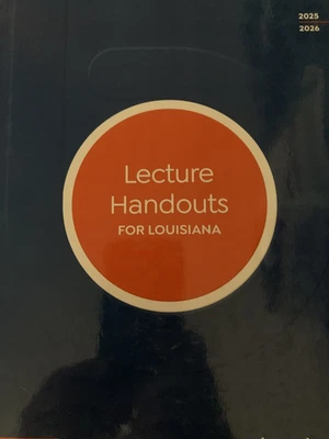 2025 2026 Barbri Bar Exam Review Lecture Handouts for Louisiana (Code & Non-Code - Image 1 of 4