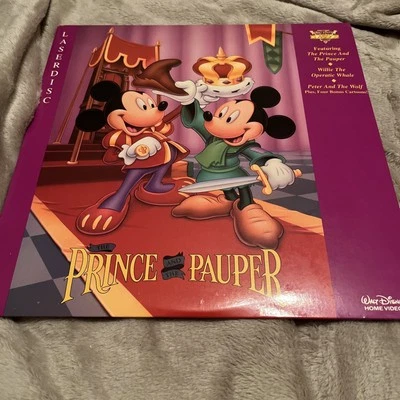 Disney’s “The Prince and the pauper” starring Mickey Mouse-Laserdisc Foto 1 de 4