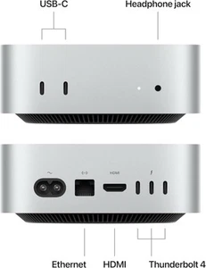 Apple Mac mini Desktop M4 chip 16GB Memory 256GB SSD Silver MU9D3LL/A 2024 - Afbeelding 1 van 4